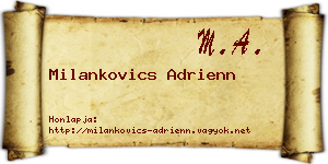 Milankovics Adrienn névjegykártya