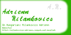 adrienn milankovics business card